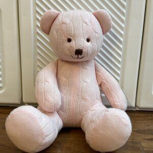 Ralph Lauren Small Cable Cashmere Bear Light Pink